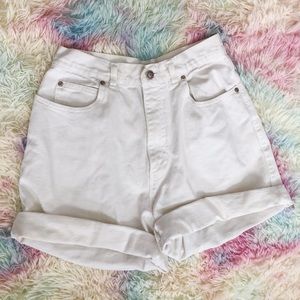 White Jean Shorts